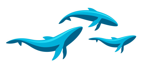 鲸鱼家族素材图片