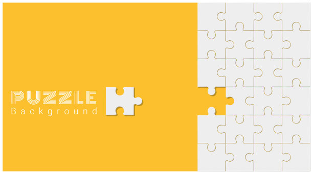 抽象概念背景与不完整的拼图，矢量，插图图片下载