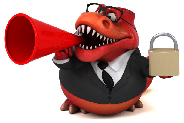 有趣的Trex - 3D插图图片下载