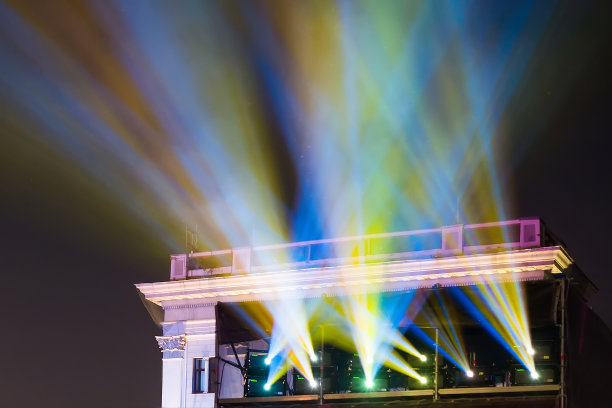 音乐会灯光秀，舞台灯光，音乐会灯光秀。图片下载