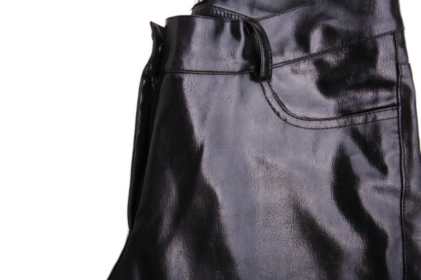 一张黑色皮布的特写图片下载