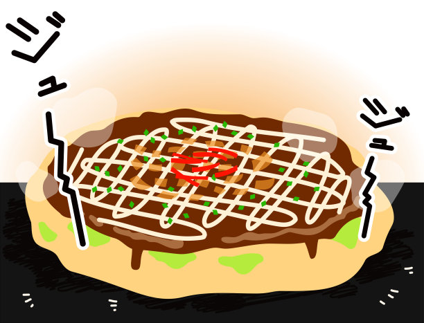 烤的okonomiyaki图片下载