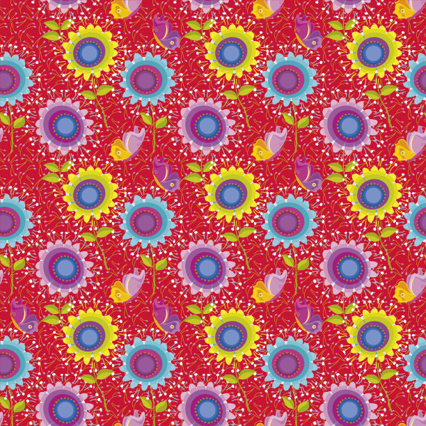 黛西无缝模式。向量。图片下载