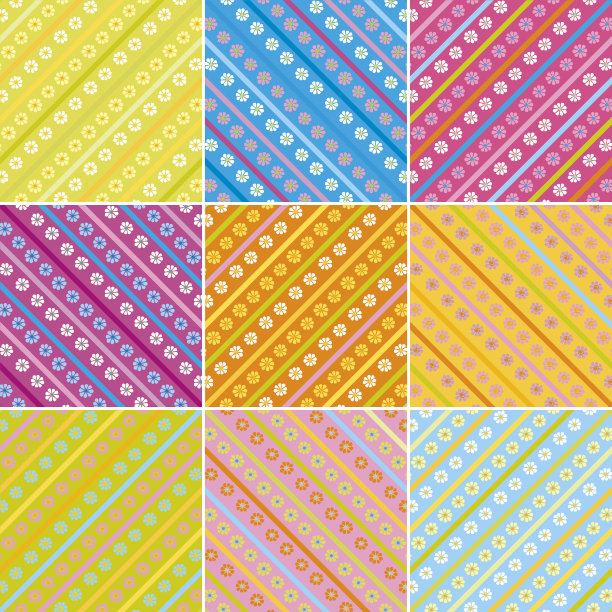 黛西无缝模式。向量。图片下载