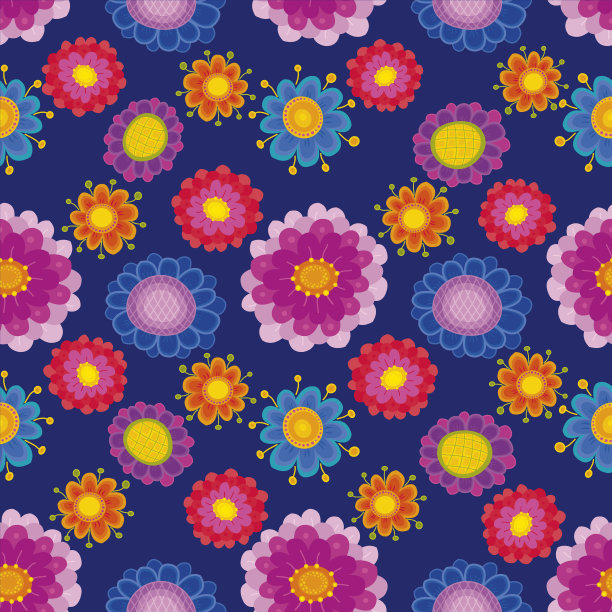 黛西无缝模式。向量。图片下载