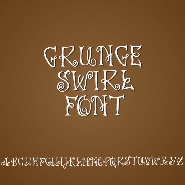 手绘干刷字体。现代刷刻字。摇滚风格的字母。矢量插图。素材图片