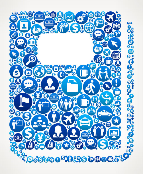 图书商业和金融蓝色图标模式图片下载