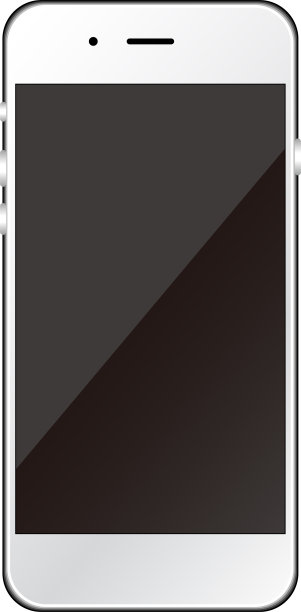 时髦的智能手机白图片下载