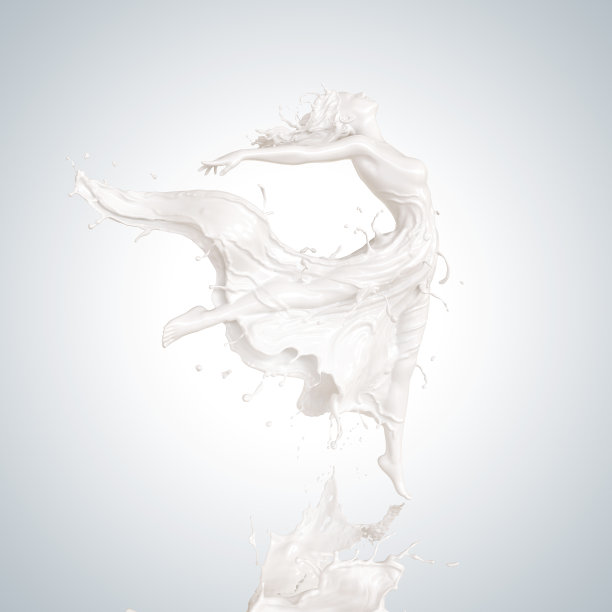 以女士舞蹈的形式泼牛奶图片下载