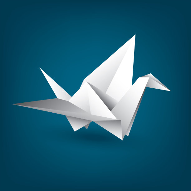 矢量纸鹤，折纸图片下载