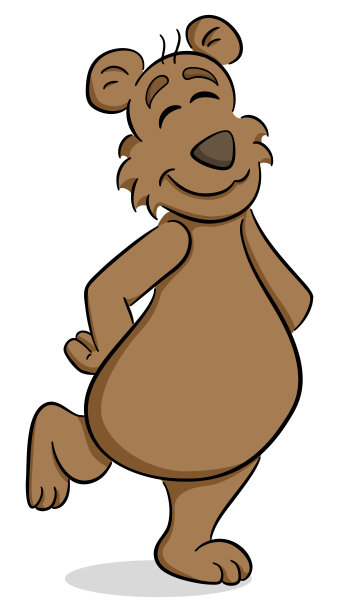 快乐的卡通熊图片下载