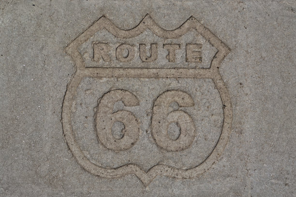 66号公路路标图片下载