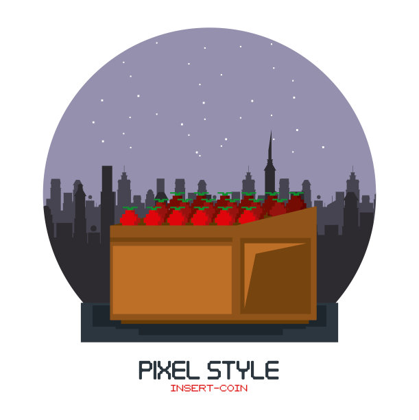 水果在城市的木架上图片下载