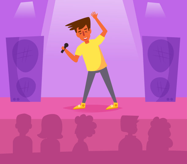 卡拉ok。向量。卡通图片下载