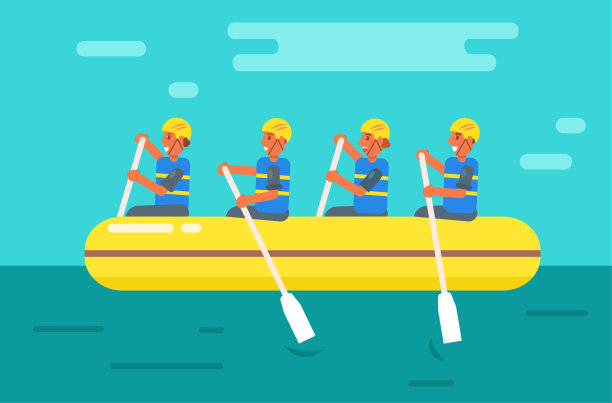 漂流。向量。卡通。孤立的图片下载