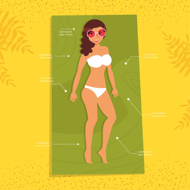 夏天沙滩上的女孩图片下载