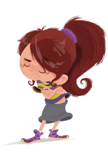 女孩发脾气图片下载