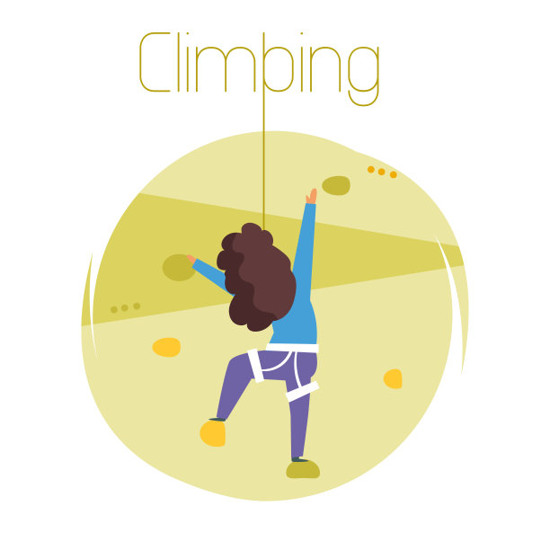 攀爬。向量。卡通图片下载
