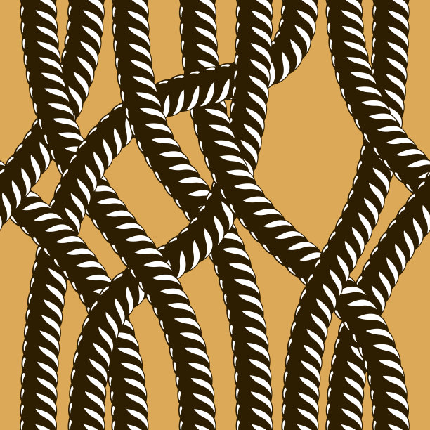 绳索无缝图案，时尚的矢量壁纸背景。纠结的线时尚的插图。可用于织物，墙纸，包装，网和印刷。图片下载