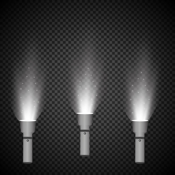 手电筒在一个透明的背景图片下载