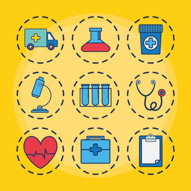 视镜和医疗相关图标图片下载