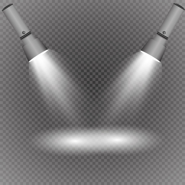 手电筒在一个透明的背景图片下载