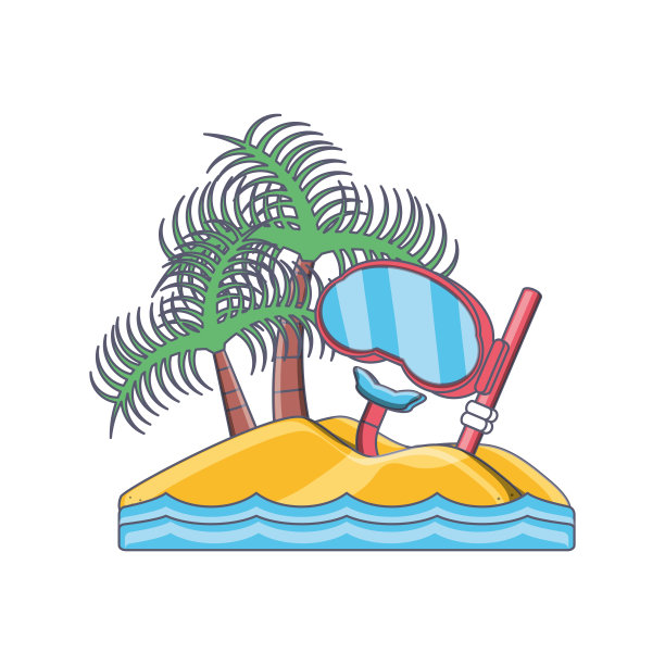 浮潜和游泳设备潜水面罩和管图片下载