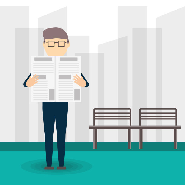 老人在看报纸图片下载