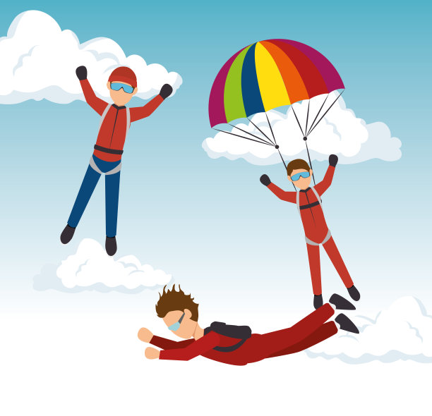 跳伞运动设计图片下载