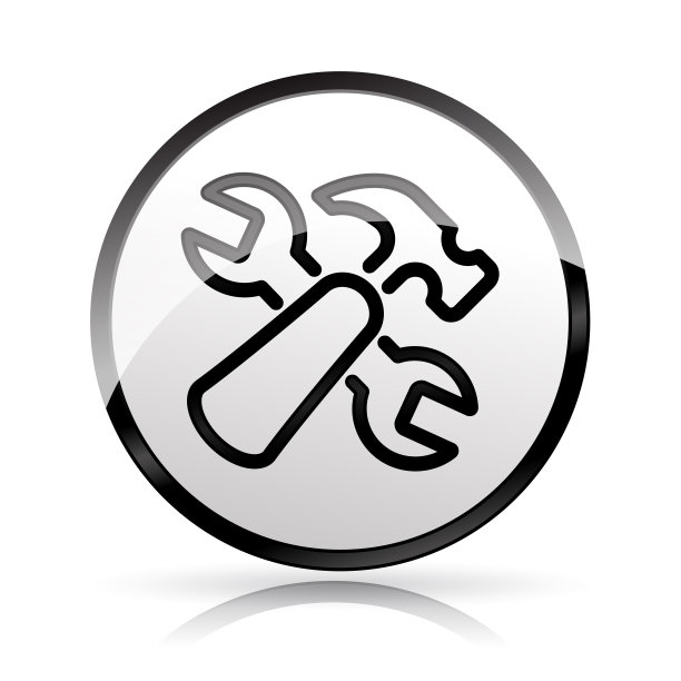 白色背景上的工具图标图片下载