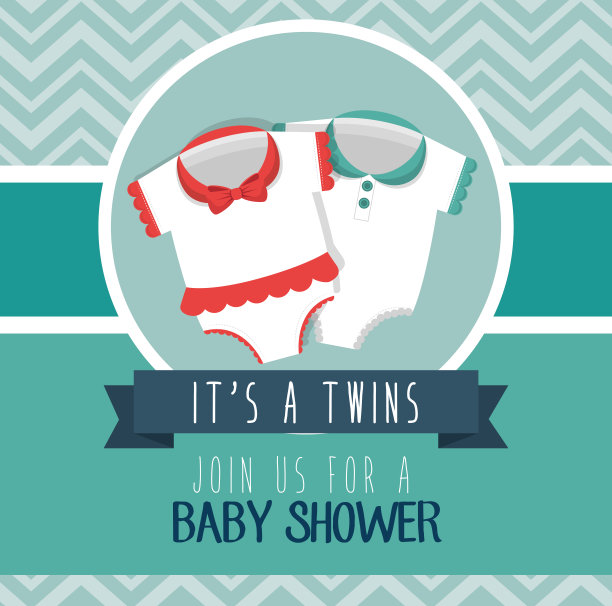 宝宝送礼会邀请函图片下载