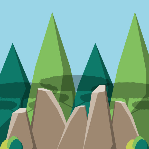 生态风格的生活，绿色森林图片下载