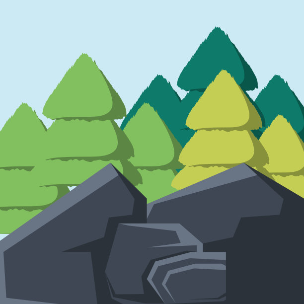 生态风格的生活，绿色森林图片下载