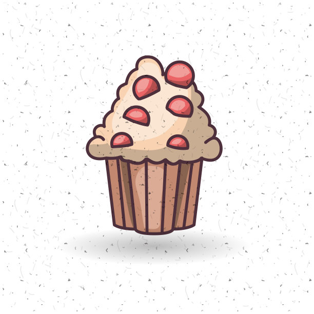 纸杯蛋糕烘焙食品设计图片下载