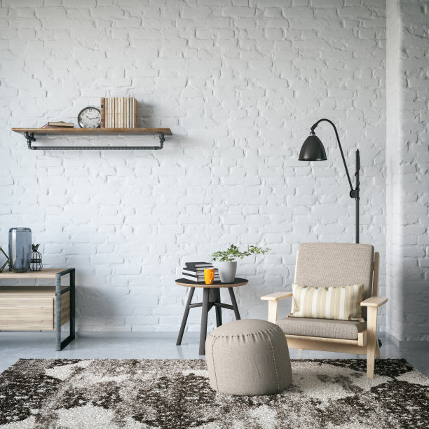 室内有扶手椅和书籍图片下载