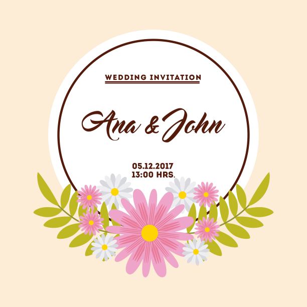 婚礼请柬设计图片下载