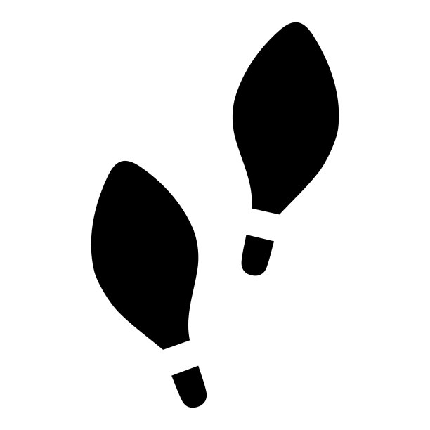 足迹女人的鞋子标志。图片下载