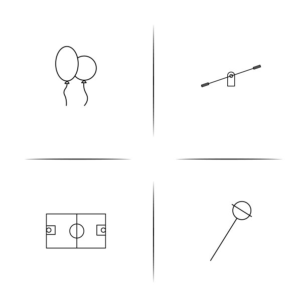 婴儿，孩子和新生儿简单的线性图标集。概述了矢量图标图片下载