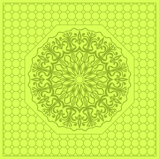 花卉印度涡纹图案矢量插图。古花民族饰品图片下载