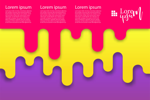 彩色现代圆形背景海报图片下载