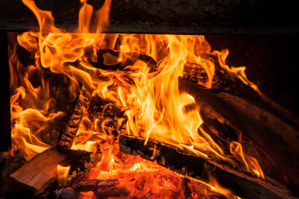 木火背景-壁炉图片下载