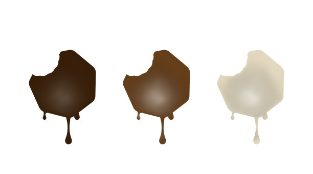 烤成七边形的巧克力。图片下载