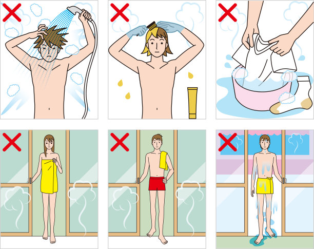 日本公共浴室。沐浴礼仪。图片下载