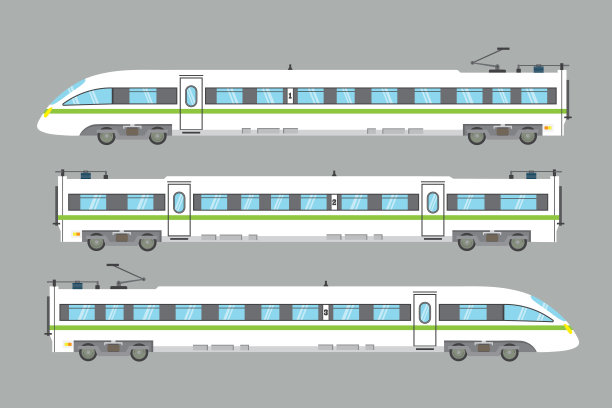 平高速列车孤立。运输高铁素材图片