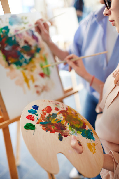 油彩调色板图片下载