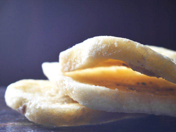 香蕉干的切片特写，微距照片。图片下载