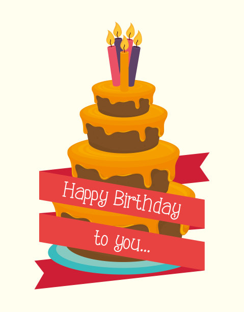 彩色生日贺卡图片下载