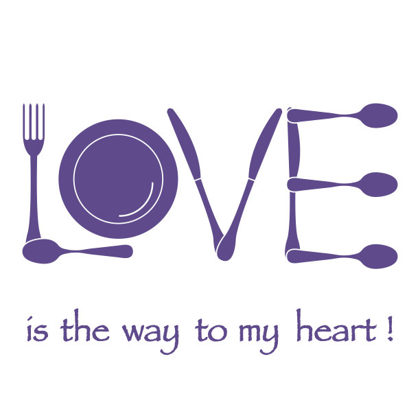 铭文:爱来自餐具。图片下载