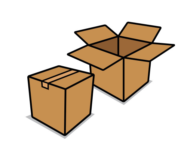 卡片盒卡通设计插图图片下载