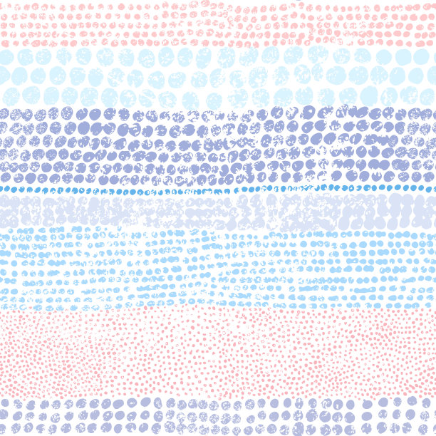 白色背景上的多色点。素材图片